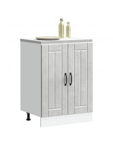 Mobile Base Lavello Lucca Grigio Cemento in Legno Multistrato