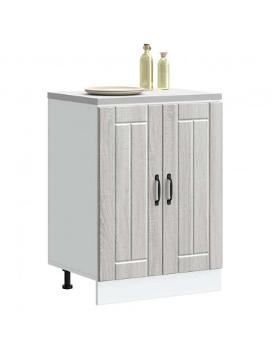 Mobile Base Lavello Lucca Grigio Sonoma in Legno Multistrato