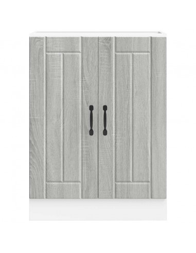 Mobile Base Lavello Lucca Grigio Sonoma in Legno Multistrato