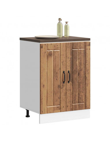 Mobile Base Lavello Lucca Legno Antico in Legno Multistrato