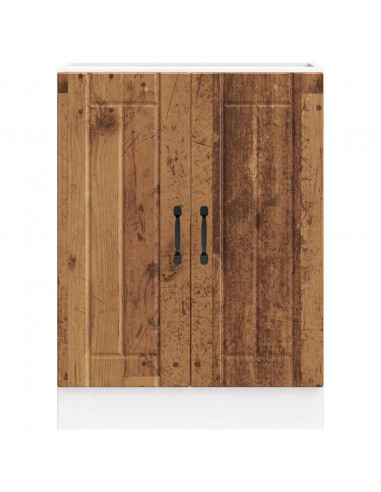 Mobile Base Lavello Lucca Legno Antico in Legno Multistrato