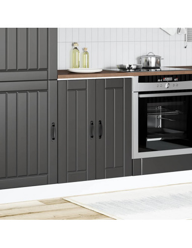 Mobile Base Lavello Lucca Nero in Legno Multistrato