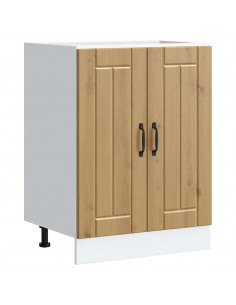 Mobile Base Lavello Lucca Rovere Artigianale Legno Multistrato