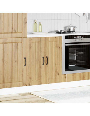 Mobile Base Lavello Lucca Rovere Artigianale Legno Multistrato