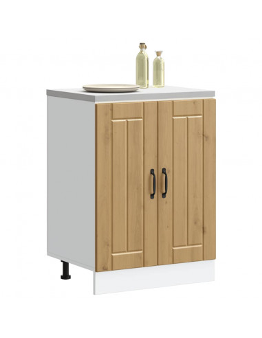 Mobile Base Lavello Lucca Rovere Artigianale Legno Multistrato