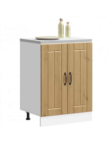 Mobile Base Lavello Lucca Rovere Artigianale Legno Multistrato