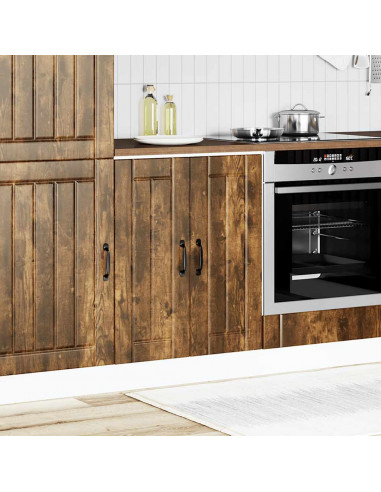 Mobile Base Lavello Lucca Rovere Fumo in Legno Multistrato