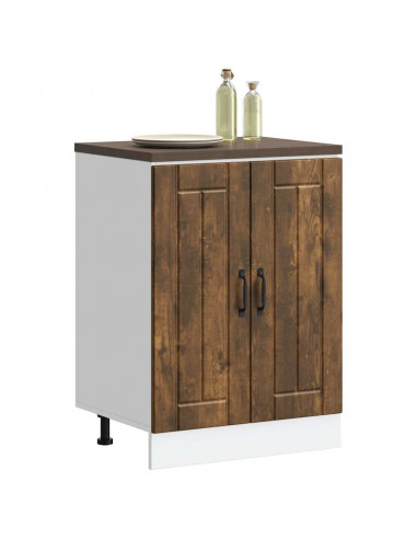 Mobile Base Lavello Lucca Rovere Fumo in Legno Multistrato