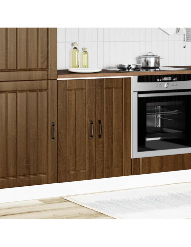 Mobile Base Lavello Lucca Rovere Marrone in Legno Multistrato