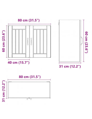 Pensile da Cucina Lucca Bianco in Legno Multistrato