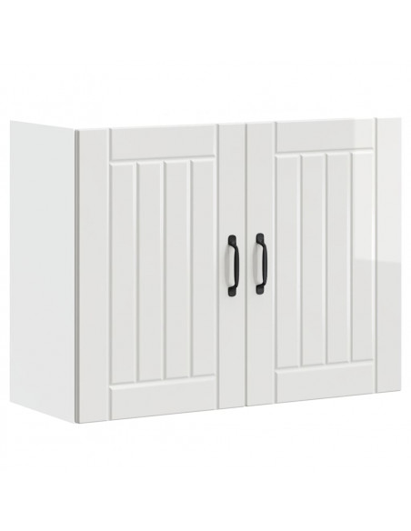 Pensile da Cucina Lucca Bianco Lucido in Legno Multistrato