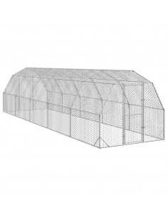 Recinto per Polli 2,5x10x2,25 m in Acciaio Zincato
