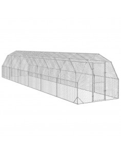 Recinto per Polli 2,5x12x2,25 m in Acciaio Zincato