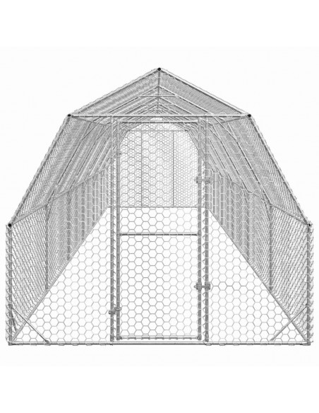 Recinto per Polli 2,5x12x2,25 m in Acciaio Zincato