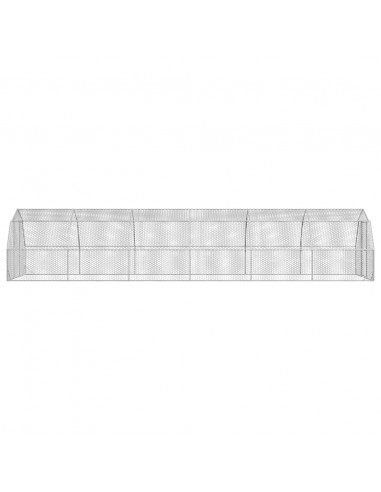 Recinto per Polli 2,5x12x2,25 m in Acciaio Zincato