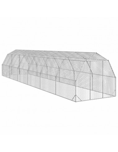 Recinto per Polli 2,5x12x2,25 m in Acciaio Zincato