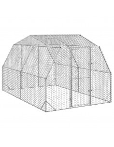 Recinto per Polli 2,5x4x2,25 m in Acciaio Zincato