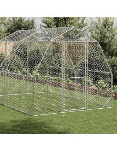 Recinto per Polli 2,5x4x2,25 m in Acciaio Zincato