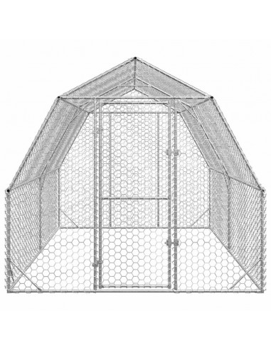 Recinto per Polli 2,5x4x2,25 m in Acciaio Zincato