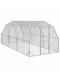 Recinto per Polli 2,5x6x2,25 m in Acciaio Zincato