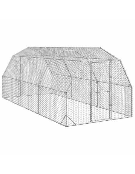 Recinto per Polli 2,5x6x2,25 m in Acciaio Zincato