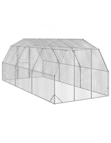 Recinto per Polli 2,5x6x2,25 m in Acciaio Zincato