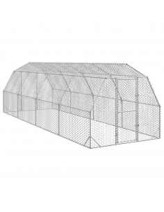 Recinto per Polli 2,5x8x2,25 m in Acciaio Zincato