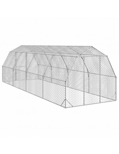 Recinto per Polli 2,5x8x2,25 m in Acciaio Zincato