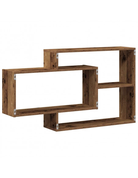 Scaffale a Parete Legno Antico 104x20x58,5 cm in Truciolato