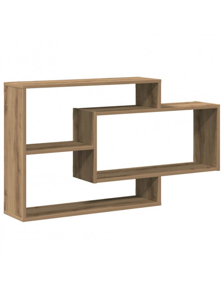 Scaffale a Parete Rovere Artigianale 104x20x58,5 cm Truciolato