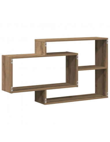 Scaffale a Parete Rovere Artigianale 104x20x58,5 cm Truciolato