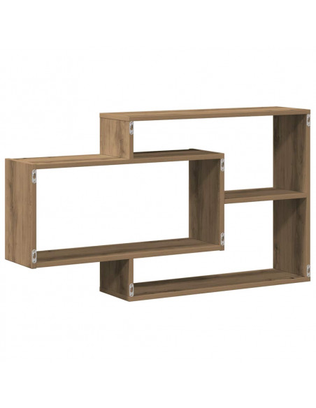 Scaffale a Parete Rovere Artigianale 104x20x58,5 cm Truciolato
