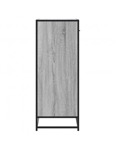 Scarpiera Grigio Sonoma 75x38x97,5 cm Legno Multistrato Metallo