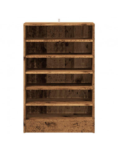 Scarpiera Legno Antico 60x35x92 cm in Legno Multistrato