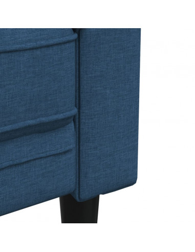 Set di Divani 2 pz Blu in Tessuto