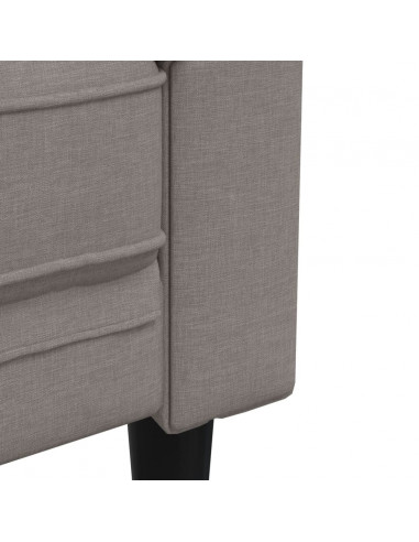 Set di Divani 2 pz Tortora in Tessuto