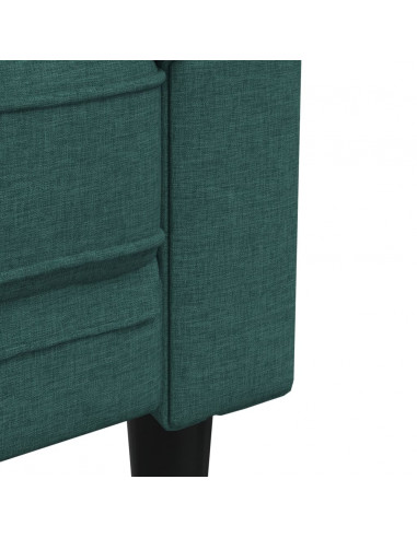 Set di Divani 2 pz Verde Scuro in Tessuto