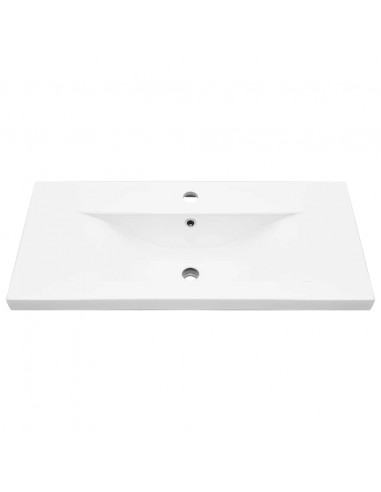 Set Mobili da Bagno 3 pz Grigio Cemento in Legno Multistrato