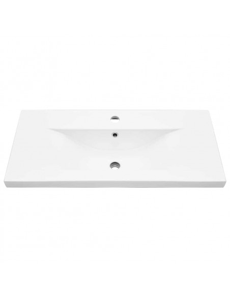 Set Mobili da Bagno 3 pz Grigio Cemento in Legno Multistrato