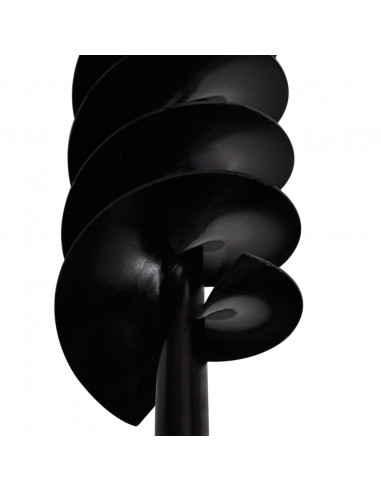 Trapano da Terra Maniglia Auger 120 mm Due Spirali Acciaio Nero