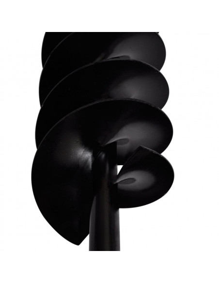 Trapano da Terra Maniglia Auger 120 mm Due Spirali Acciaio Nero
