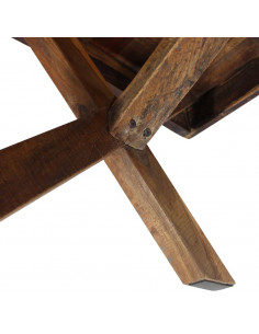 Tavolino da Salotto in Legno Massello di Recupero 110x60x45 cm