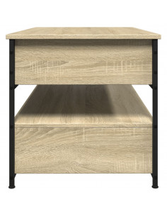 Tavolino Salotto Rovere Sonoma 85x50x50 cm Multistrato Metallo