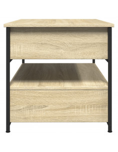 Tavolino Salotto Rovere Sonoma 70x50x50 cm Multistrato Metallo