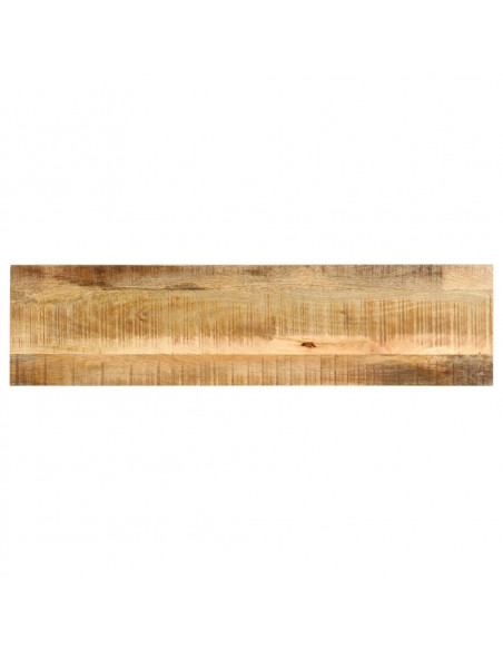 Tavolo Consolle 140x35x76 cm in Legno Massello di Mango Grezzo