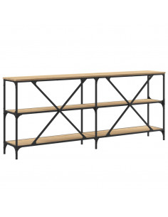 Tavolo Consolle Rovere Sonoma 180x30x75 cm Multistrato e Ferro