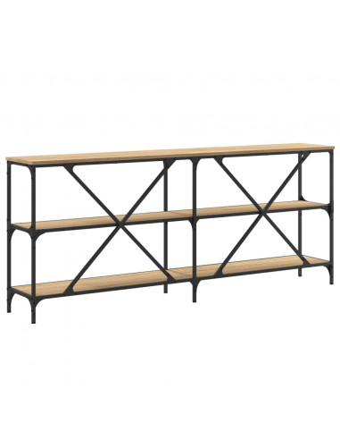 Tavolo Consolle Rovere Sonoma 180x30x75 cm Multistrato e Ferro