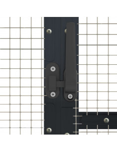 Voliera Antracite 1,79x4x1,85 m in Alluminio