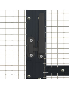 Voliera Antracite 1,79x3x1,85 m in Alluminio