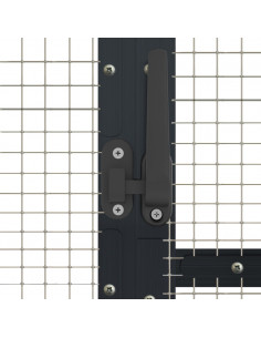 Voliera Antracite 1,79x10x1,85 m in Alluminio